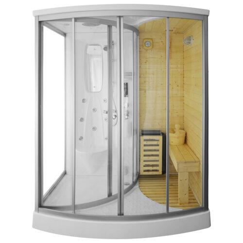 MO-1706 TRIO, sauna sucha, parowa i kabina prysznicowa 165X105X215CM 17