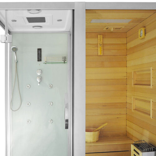 MO-1752W PRAWA TRIO, sauna sucha, parowa i kabina prysznicowa 180X110X223CM 3