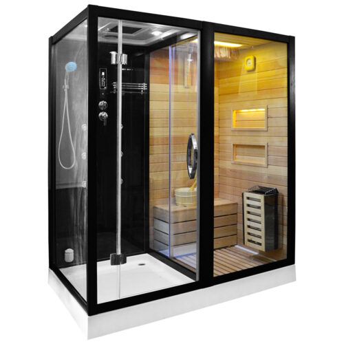 MO-1752B PRAWA TRIO, sauna sucha, parowa i kabina prysznicowa 180X110X223CM 15