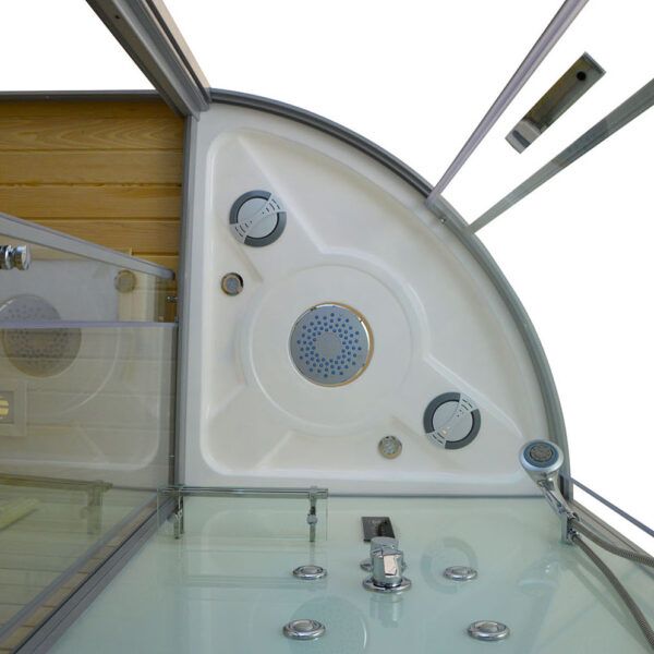 MO-1751W LEWA TRIO, sauna sucha, parowa i kabina prysznicowa 180X110X223cm