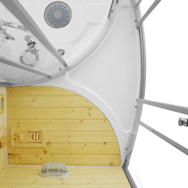 MO-1706 TRIO, sauna sucha, parowa i kabina prysznicowa 165X105X215cm