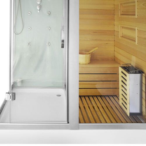 MO-1752W PRAWA TRIO, sauna sucha, parowa i kabina prysznicowa 180X110X223CM 4