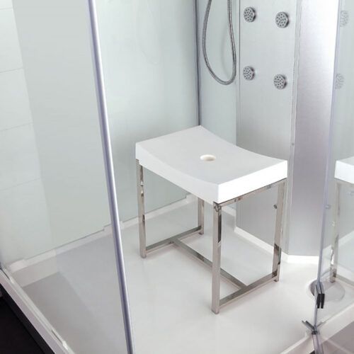 WR-001 Krzesło do kabiny prysznicowej BIAŁE 1