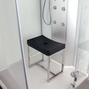 Krzesło do kabiny prysznicowej CZARNE