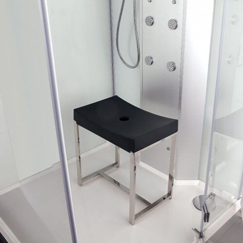 WR-002 Krzesło do kabiny prysznicowej CZARNE 1