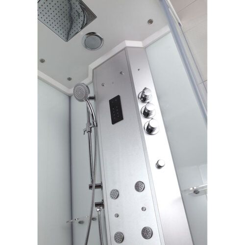 MUE-H1000-12L LEWA BIAŁA Kabina prysznicowa z hydromasażem i sauną parową 100X100X217CM 13