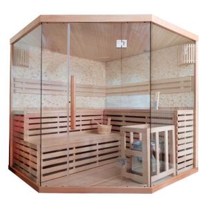 MO-EA5CK KAMIEŃ Sauna sucha z piecem 200 x 200 x 200 cm