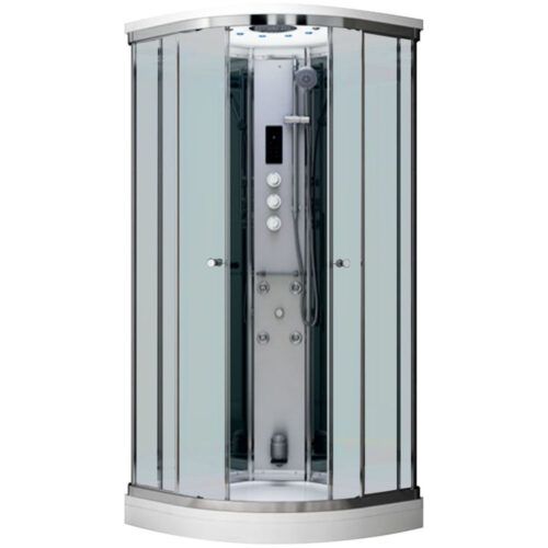 MUE-AF9090 z lustrami FROST Kabina prysznicowa z hydromasażem i sauną parową 90X90X217CM 1